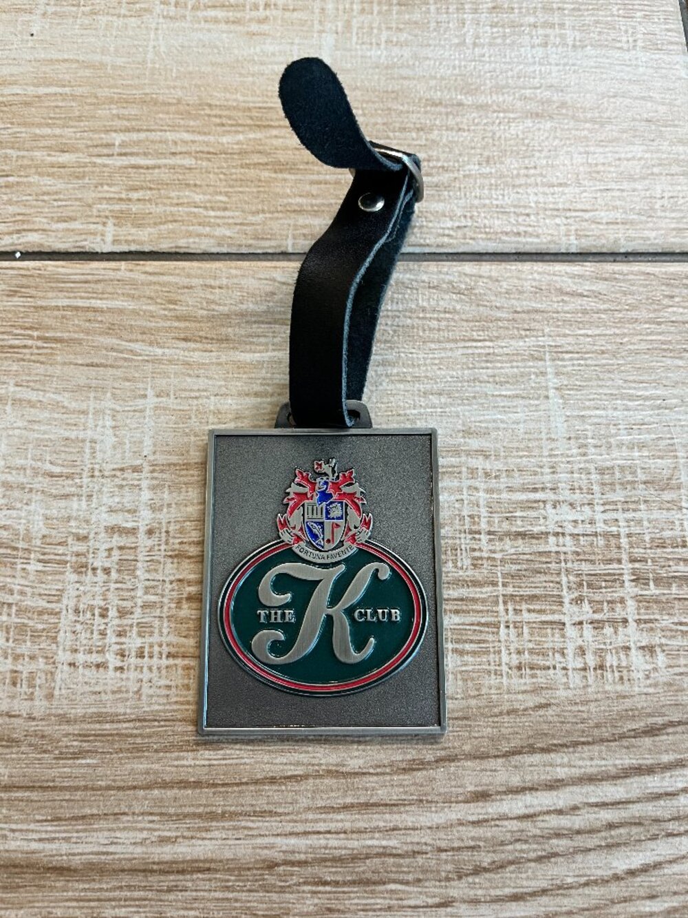 The K Club Kildare, Ireland Metal Luggage Tag Rare